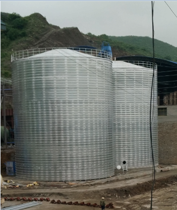 雁江粮食钢板仓的安装全过程不用热焊接